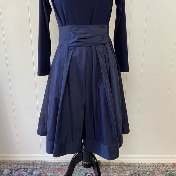 Lauren Ralph Lauren Dress Size 12 Women's Navy Evening Fit Flare Silhouette - Picture 3 of 16